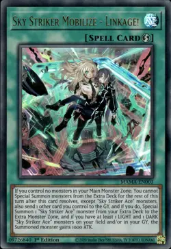 Sky Striker Mobilize - Linkage! - Ultra Rare 1st Ed. MAMA-EN003 - NM - YuGiOh - Image 1