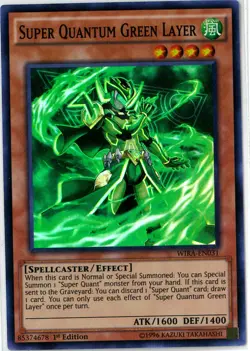 YuGiOh Super Quantum Green Layer Super Rare 1st WIRA-EN031 American English - Image 1