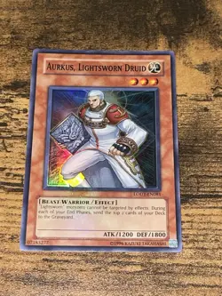 Yugioh Aurkus, Lightsworn Druid LODT-EN081 Super Rare VLP - Original Print - Image 1