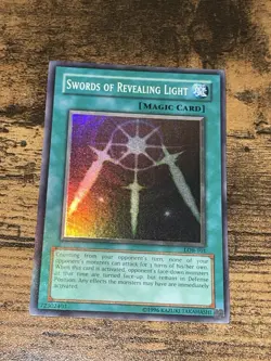 Yugioh! Swords of Revealing Light LOB-EN101 Super Rare Unlimited LP/MP - Image 1