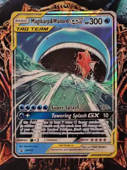 Pokemon TCG Magikarp & Waillord GX Tag Team Oversize Jumbo Card Promo Holo - Image 1