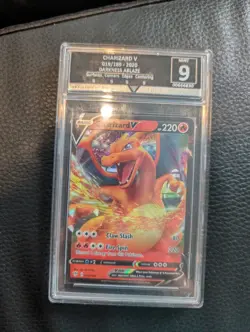 Charizard Slab Darkness Ablaze 019 graded card 9 Mint. Pokemon TCG - Image 1