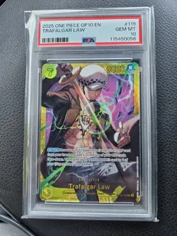 2025 ONE PIECE ENGLISH TRAFALGAR LAW PSA 10 BEAUTIFUL CARD - Image 1