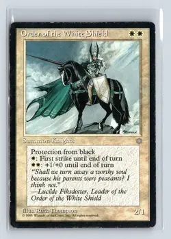 ORDER OF THE WHITE SHIELD - MTG Magic the Gathering Card - Ice Age - Uncommon - Image 1