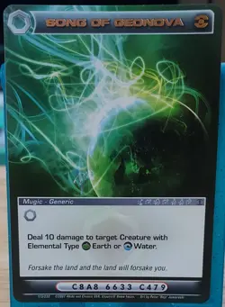 Chaotic 173/232 Song Of Geonova Copper Letters Rare Mugic Card - Image 1