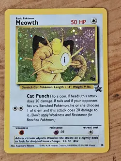 Meowth GB Promo Holo Pokemon Card #10 - 1999 WOTC Vintage Promo - Lightly Played - Image 1