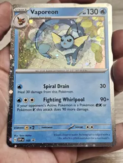 Vaporeon SVP 168 Prismatic Evolutions Black Star Promo Pokemon Card NM M - Image 1