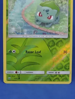 Bulbasaur Reverse Holo 1/73 Shining Legends Pokemon Card Tcg Ccg 2017 - Image 4