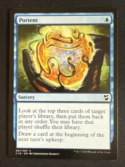 1x Portent (097) Commander 2018 LP MTG Magic the Gatehring x1 MKE - Image 1