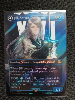 MTG - Final Fantasy - Jill, Shiva's Dominant (Borderless, Surge Foil) - Image 1