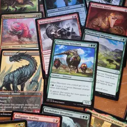 Zacama's DINOSAURS RedWhiteGreen *Complete Commander Deck*- ALL 100 MTG Cards - Image 5