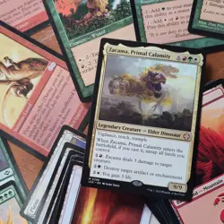 Zacama's DINOSAURS RedWhiteGreen *Complete Commander Deck*- ALL 100 MTG Cards - Image 1