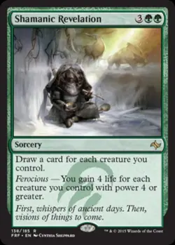 Shamanic Revelation - Light Play MTG Fate Reforged - Image 1