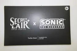 MTG Secret Lair Sonic the Hedgehog - Turbo Gear - Rainbow Foil - Sealed - Image 1