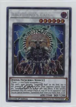 Archfiend's Call SE 1st Ed. YuGiOh Fists of the Gadgets #FIGA-EN032 09uj - Image 1