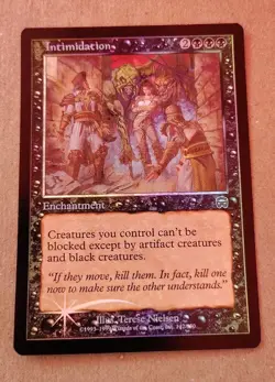 Magic The Gathering. (Mercadian Masques) 1999. INTIMIDATION FOIL. Unc. VG. MTG - Image 1