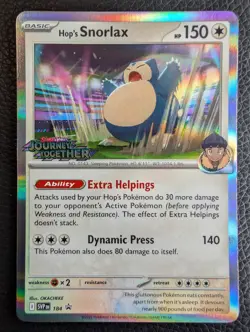 Hop's Snorlax - SVP184 Black Star Promo (Pokemon) Journey Together Prerelease - Image 1