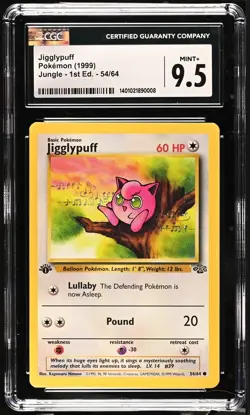 Jigglypuff 1st Edition 1999 Pokemon Jungle 54/64 CGC 9.5 MINT+ 🔥📈🔥 - Image 1