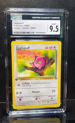 Jigglypuff 1st Edition 1999 Pokemon Jungle 54/64 CGC 9.5 MINT+ 🔥📈🔥 - Image 3