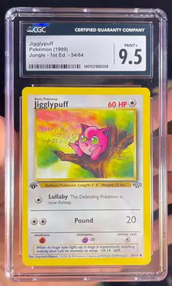 Jigglypuff 1st Edition 1999 Pokemon Jungle 54/64 CGC 9.5 MINT+ 🔥📈🔥 - Image 5
