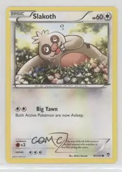 Slakoth Pokemon XY Furious Fists #81 10qj - Image 1