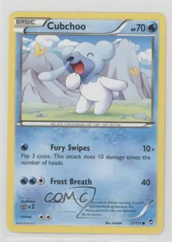 Cubchoo Pokemon XY Furious Fists #21 1bu3 - Image 1