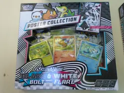 Pokemon Black Bolt & White Flare Mini Tin Display & Poster Collection Bundle - Image 2