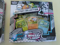 Pokemon Black Bolt & White Flare Mini Tin Display & Poster Collection Bundle - Image 3