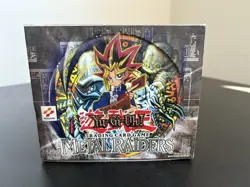 YuGiOh Metal Raiders 1st Edition Booster EMPTY Box - Image 1