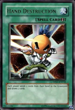 Hand Destruction - Rare DP07-EN018 - LP - YuGiOh - Image 1