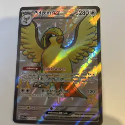 Shiny Pidgeot ex 221/091 Paldean Fates Holo Secret Ultra Rare Pokemon Card NM - Image 3