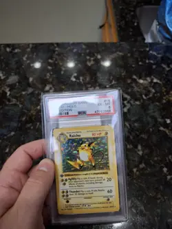 1999 Raichu 1st Edition Holographic Shadowless Pokemon Card Graded Psa 6 - Image 4