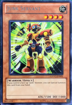 Junk Servant - EXVC-EN001 Rare 1st Edition YuGiOh TCG Card - Image 1