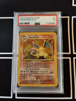1999 Pokemon TCG Charizard Base Set Holo Unlimited Rare Card 4/102 PSA 1 - Image 1