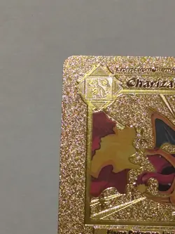 Pokemon TCG Blue Charizard VMAX Gold Foil Fan Art Display Card - Image 3