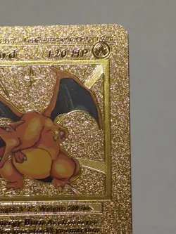Pokemon TCG Blue Charizard VMAX Gold Foil Fan Art Display Card - Image 4