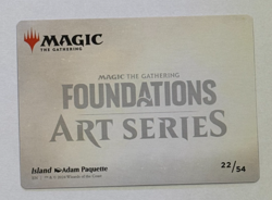 MTG Magic the Gathering FDN Foundations Art Series Gold Stamp #22 Island - Image 2