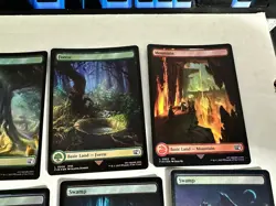 Magic Final Fantasy FOIL Basic Lands Complete Set of 16 - Full Art Land MTG NM - Image 4