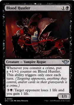 Blood Hustler Non-Foil Outlaws of Thunder Junction 80 NM MTG - Image 1