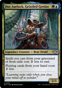 Doc Aurlock, Grizzled Genius Non-Foil Outlaws of Thunder Junction 201 NM MTG - Image 1