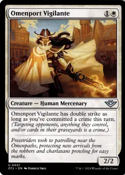 Omenport Vigilante Non-Foil Outlaws of Thunder Junction 21 NM MTG - Image 1