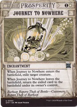 Journey to Nowhere Non-Foil Outlaws of Thunder Junction: Breaking News 3 NM MTG - Image 1