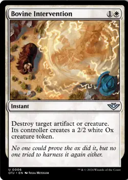 Bovine Intervention Non-Foil Outlaws of Thunder Junction 6 NM MTG - Image 1