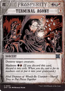 Terminal Agony Non-Foil Outlaws of Thunder Junction: Breaking News 55 NM MTG - Image 1
