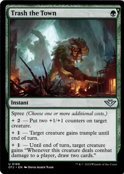 Trash the Town Non-Foil Outlaws of Thunder Junction 186 NM MTG - Image 1