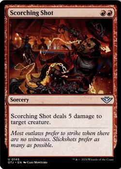 Scorching Shot Non-Foil Outlaws of Thunder Junction 145 NM MTG - Image 1