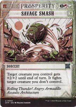 Savage Smash Non-Foil Outlaws of Thunder Junction: Breaking News 53 NM MTG - Image 1