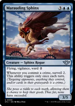 Marauding Sphinx Non-Foil Outlaws of Thunder Junction 56 NM MTG - Image 1