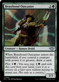 Beastbond Outcaster Non-Foil Outlaws of Thunder Junction 154 NM MTG - Image 1