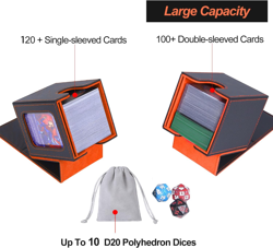 MTG Deck Box for Commander Display,Card Deck Case Fits 100 Double Sleeved Cards, - Image 3